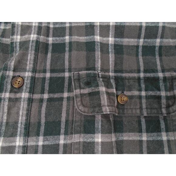 Carhartt Flannel Long Sleeve Shirt Mens XL Green Plaid Original Fit 100122-039 - Picture 3 of 11